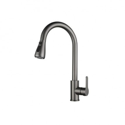 LIVINOX LST-P02-GR PILLAR SINK MIXER W/PULL OUT SPAYER SUS 304 (GM)