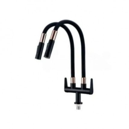 LIVINOX PILLAR SINK TAP DOUBLE SPOUT SPRAYER - LT-BG132DF