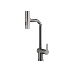 LIVINOX PILLAR SINK MIXER W/PULL OUT SPRAYER SUS 304  (BLK) - LST-P22-GM