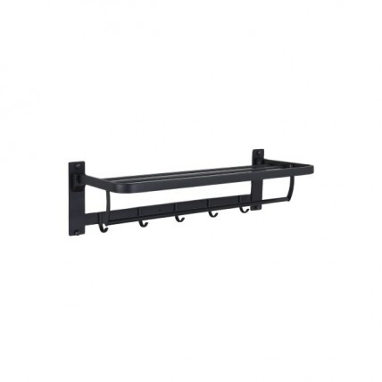 LIVINOX DOUBLE TOWEL SHELF (MB) - LBA-TR6008A-BK