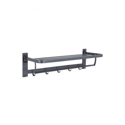 LIVINOX DOUBLE TOWEL SHELF (GUN METAL) - LBA-TR6008A-GM