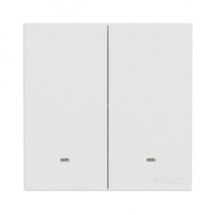 SCHNEIDER AVATARON C WHITE 2 GANG 1 WAY SWITCH-E8732L1F_WE_G11