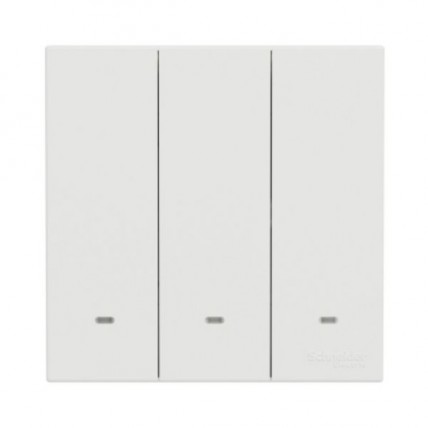 SCHNEIDER AVATARON C WHITE 3 GANG 1 WAY SWITCH-E8733L1F_WE_G11