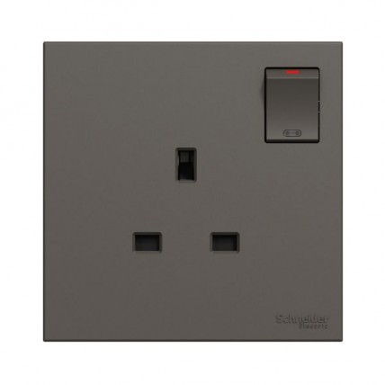 SCHNEIDER AVATARON C D.GREY 13A SWITCH SOCKET-E8715_DG_G11