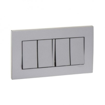 SCHNEIDER C-VIVACE A.SILVER 4 GANG 1 WAY - KB34/1-AS