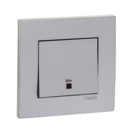 SCHNEIDER C-VIVACE A.SILVER 20AMP WATER HEATER SWITCH - KB31D20NE-AS