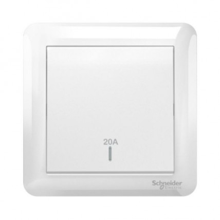 SCHNEIDER AFFLE PLUS WHITE 20A DOUBLE POLE 1 GANG 1 WAY - A3G31D20N_WE_G11