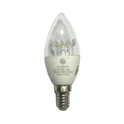IWACHI LED CANDLE BULB E14/C38 5W - W/W