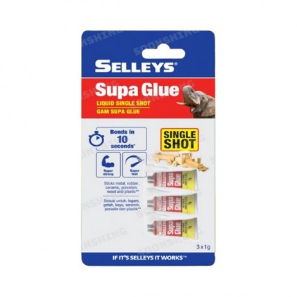 SELLEYS SUPA GLUE SINGLE SHOT (PACK) 1G X 3